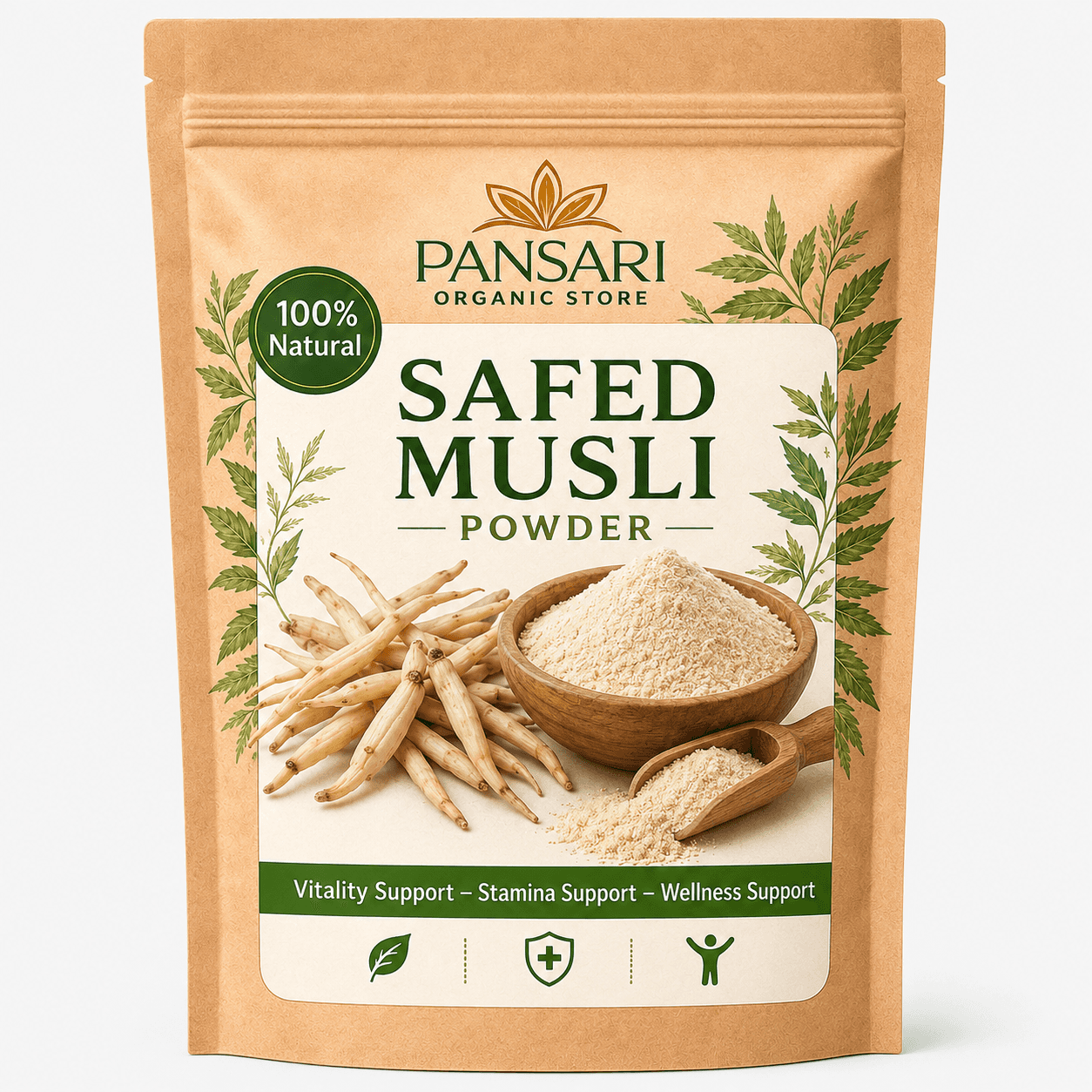 Premium Pure Safed Musli Powder image 1