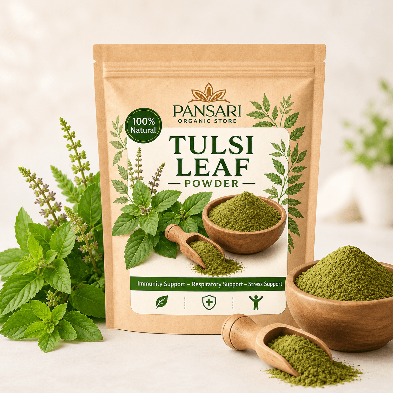 Premium Pure Tulsi Powder image 3