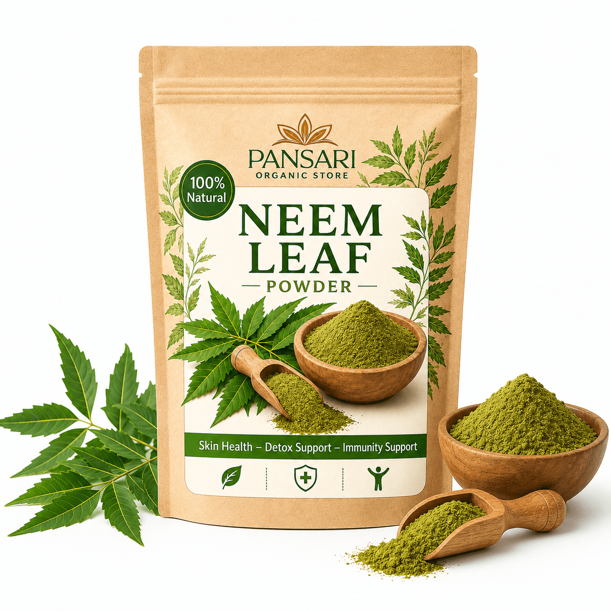 Premium Neem Leaf Powder (100% Pure & Organic) image 3