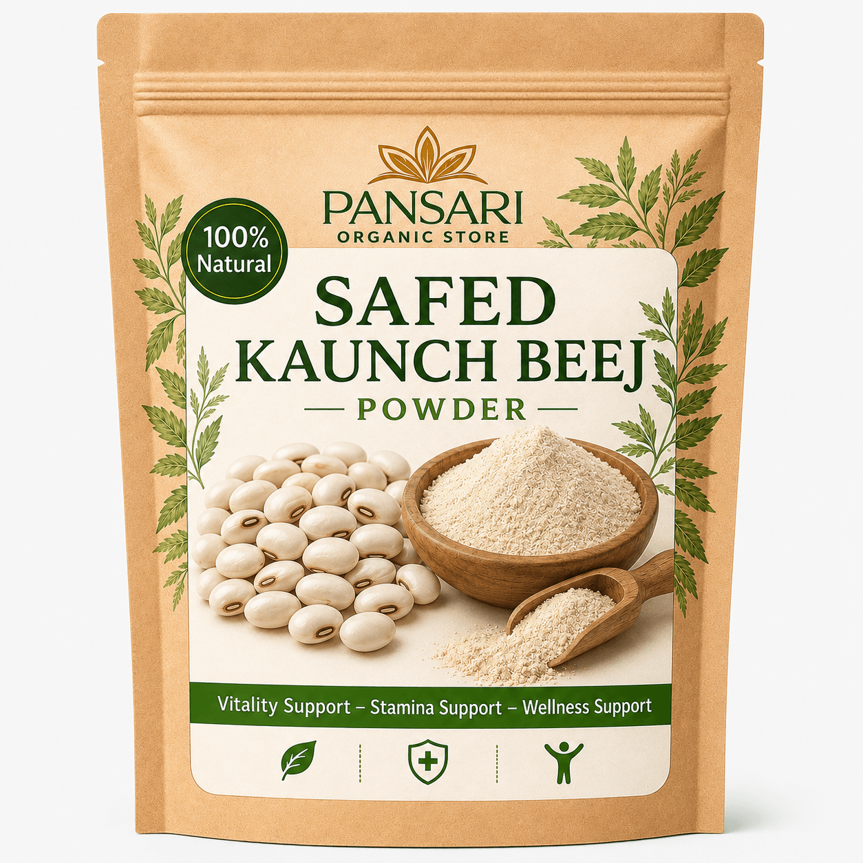 Premium Pure Safed Kaunch Powder